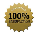 Image of a 100 % satisfaction Guarantee emblem by Absolutely Kleen