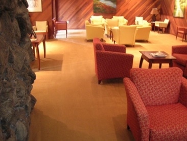 This a picture of a carpet cleaning job at Medical Park OBGYN in Fairhope, Alabama by Absolutely Kleen. This waiting area has heavy foot traffic on it weekly and the mothers usually have kids which spill drinks and food on the carpeting. Absolutely Kleen used the hot water extraction method better known as steam cleaning on this carpeting to clean it.