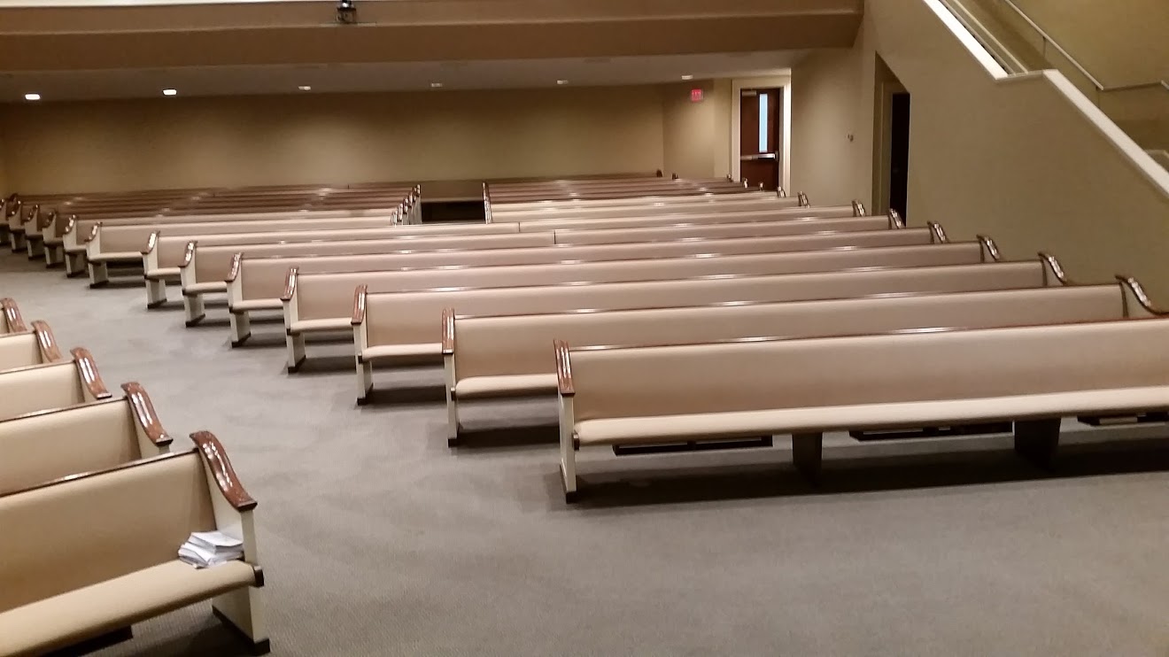 Picture of carpets cleaning in the sanctuary at Eastern Shore Baptist by Absolutely Kleen