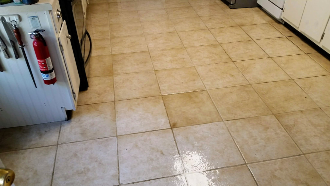 Tile and Grout Cleaning before cleaning photo in Spanish Fort, Alabama by Absolutely Kleen