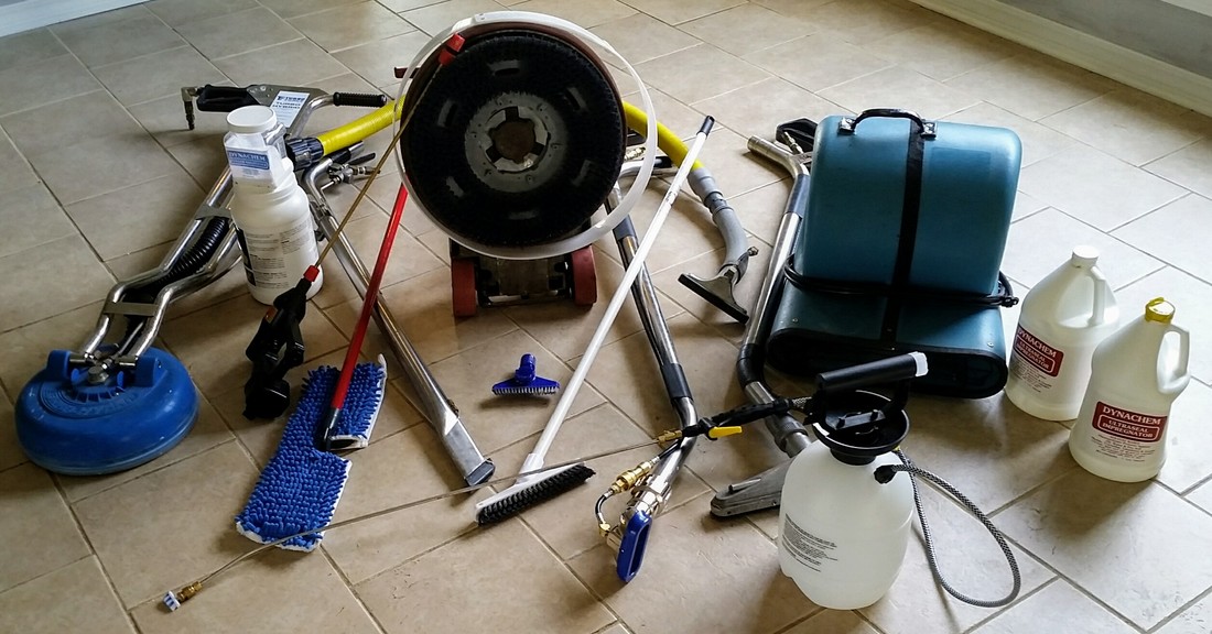 Picture of tile and grout cleaning equipment used by Absolutely Kleen